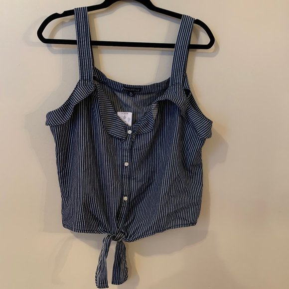 🚫SOLD J.Crew Tie Top - Picture 1 of 4